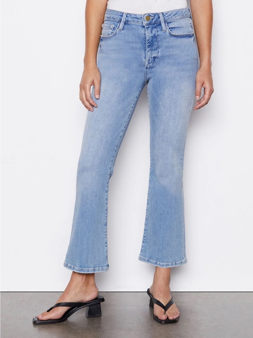 NWT FRAME Le Crop High-Rise Mini Boot Jeans